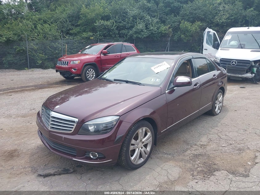 2008 Mercedes-benz C-klasse VIN WDDGF81X48F063396 IAAI salvage auction — NORMAL WEAR, Clear (Pennsylvania), sold $225 on 2026-08-21 (photo 2)