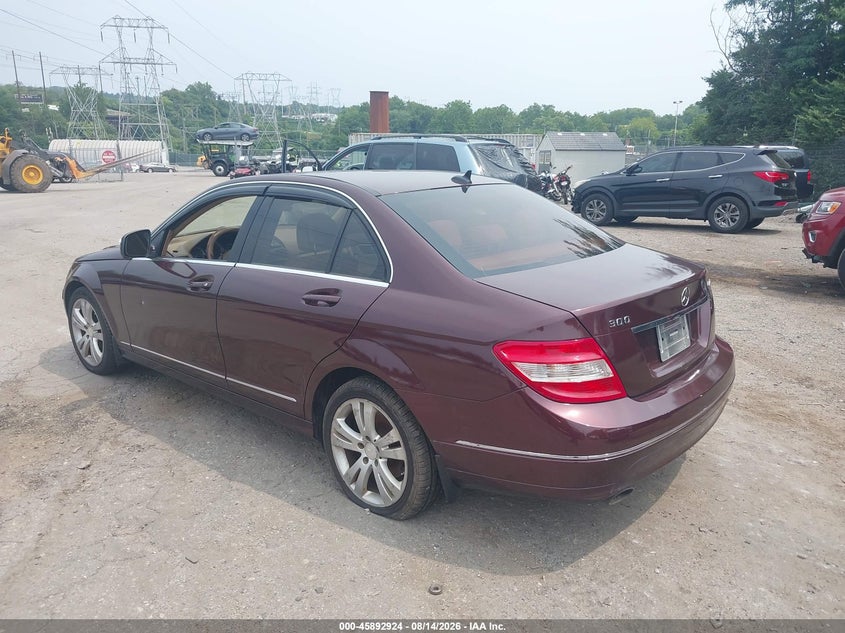 2008 Mercedes-benz C-klasse VIN WDDGF81X48F063396 IAAI salvage auction — NORMAL WEAR, Clear (Pennsylvania), sold $225 on 2026-08-21 (photo 3)