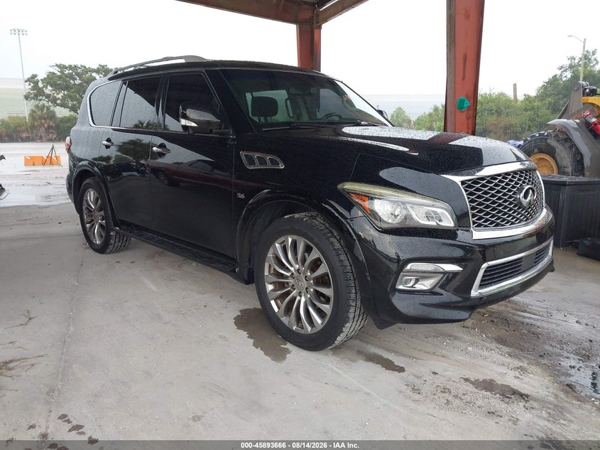 2015 Infiniti Qx80 VIN JN8AZ2NE4F9081488 IAAI salvage auction — NORMAL WEAR, Clear (Florida), sold $2,850 on 2026-09-08 (photo 1)