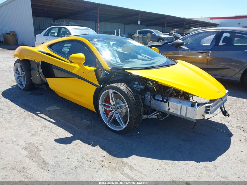 2017 McLaren 570GT VIN SBM13GAA6HW002282 IAAI salvage auction — Front & Rear, Salvage, sold $3,350 on 2026-09-10 (photo 1)