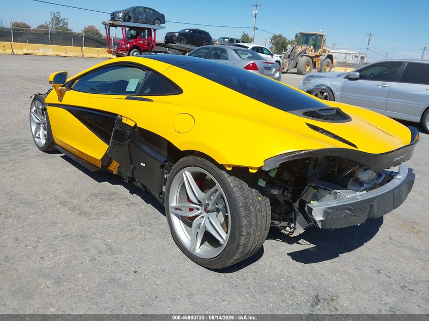 2017 McLaren 570GT VIN SBM13GAA6HW002282 IAAI salvage auction — Front & Rear, Salvage, sold $3,350 on 2026-09-10 (photo 3)