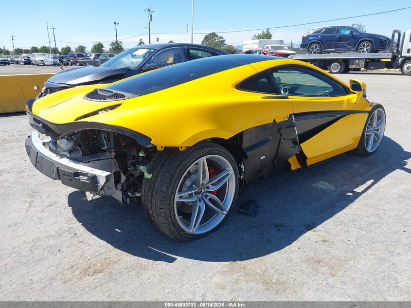 2017 McLaren 570GT VIN SBM13GAA6HW002282 IAAI salvage auction — Front & Rear, Salvage, sold $3,350 on 2026-09-10 (photo 4)