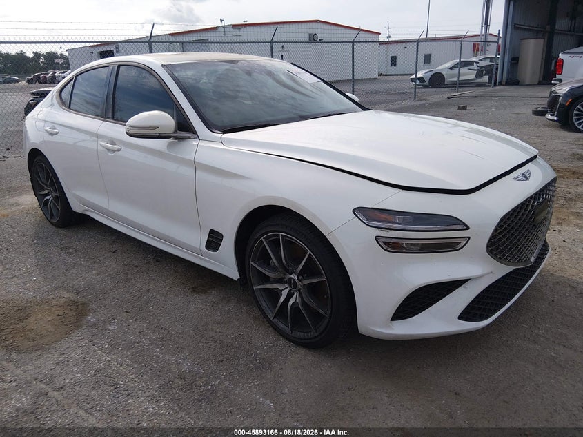 2025 Genesis G70 VIN KMTG34SC0SU151342 IAAI salvage auction — EXTERIOR BURN, Salvage (Louisiana), sold $11,200 on 2026-09-05 (photo 1)