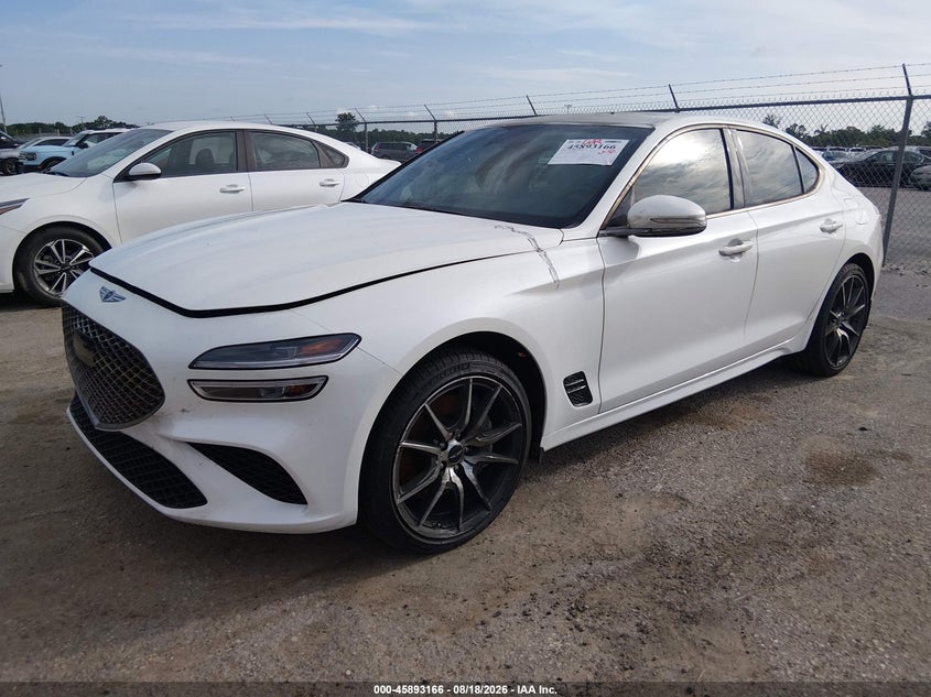 2025 Genesis G70 VIN KMTG34SC0SU151342 IAAI salvage auction — EXTERIOR BURN, Salvage (Louisiana), sold $11,200 on 2026-09-05 (photo 2)