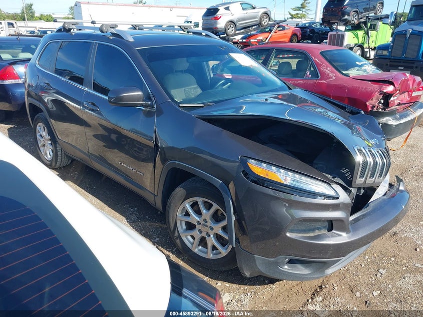 2015 Jeep Cherokee VIN 1C4PJLCSXFW701158 IAAI salvage auction — FRONT & REAR, Wait Title, sold $875 on 2026-09-12 (photo 1)