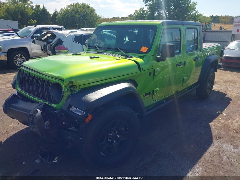 2025 Jeep Gladiator VIN 1C6PJTAG9SL543705 IAAI salvage auction — FRONT END, Wait Title, sold $12,700 on 2026-10-09 (photo 2)