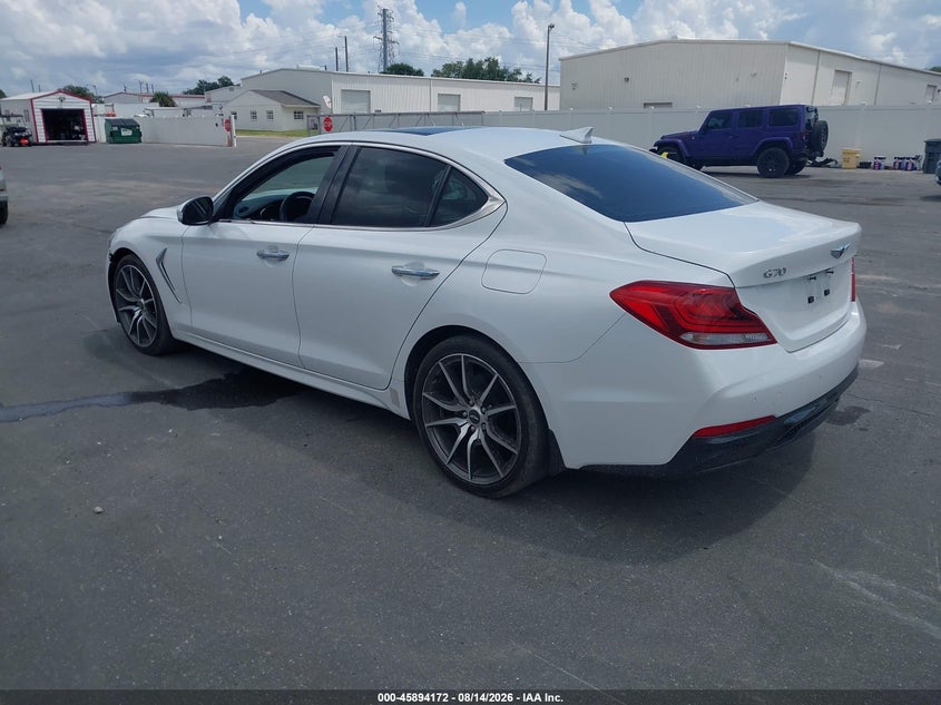 2020 Genesis G70 VIN KMTG44LA5LU050793 IAAI salvage auction — FRONT END, Salvage Title, sold $6,975 on 2026-09-12 (photo 3)
