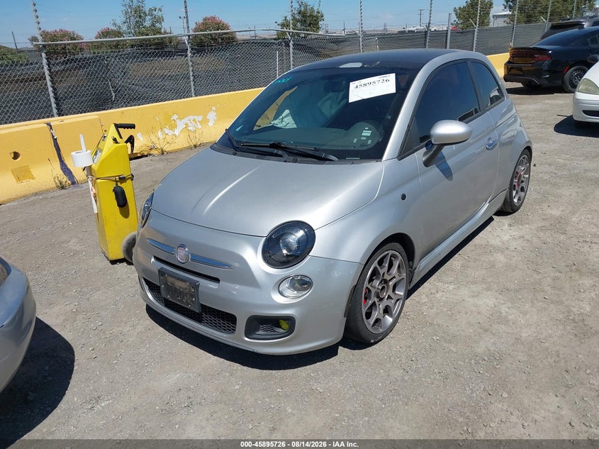 2012 Fiat 500 VIN 3C3CFFBR6CT125672 IAAI salvage auction — NORMAL WEAR, Salvage Title - Dealer (California), sold $350 on 2026-09-10 (photo 2)