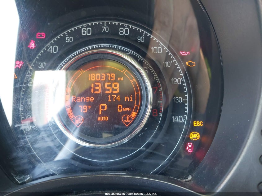 2012 Fiat 500 VIN 3C3CFFBR6CT125672 IAAI salvage auction — NORMAL WEAR, Salvage Title - Dealer (California), sold $350 on 2026-09-10 (photo 7)
