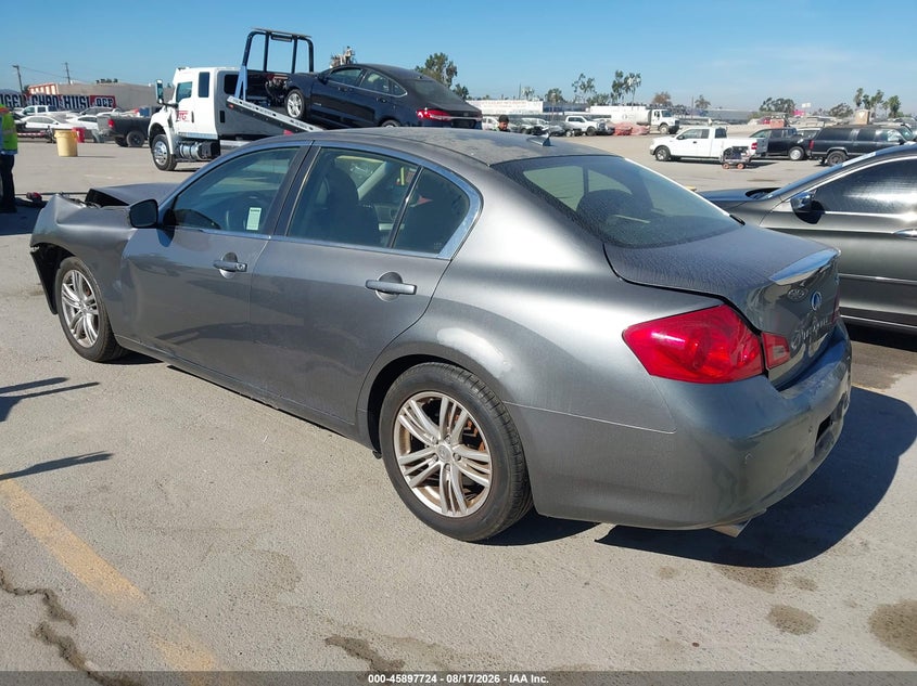 2013 Infiniti G VIN JN1CV6AP6DM726234 IAAI salvage auction — FRONT & REAR, Salvage (California), sold $1,400 on 2026-08-26 (photo 3)