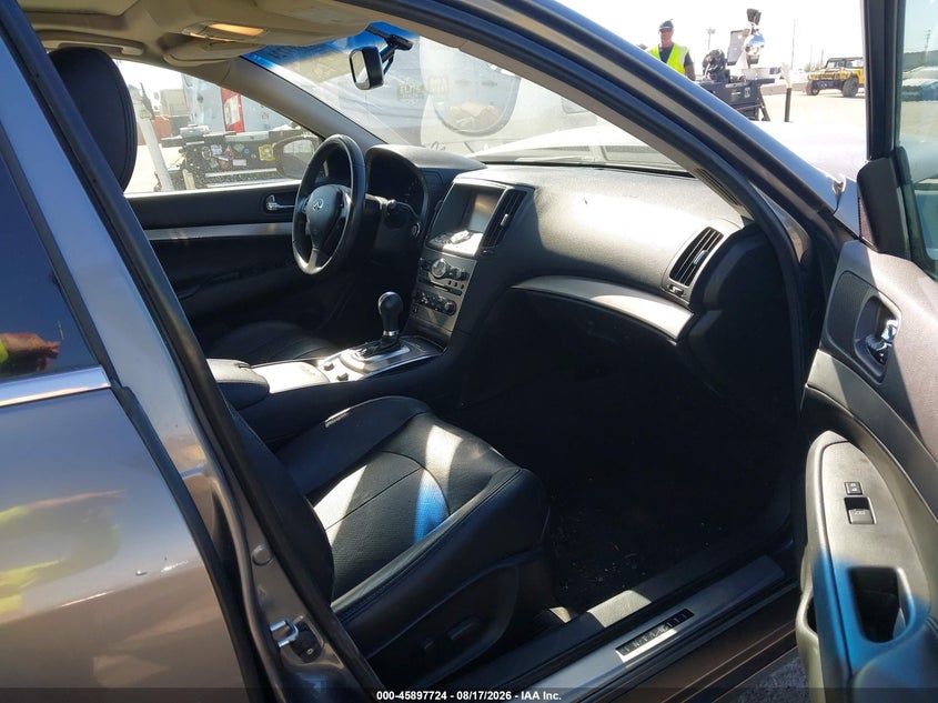 2013 Infiniti G VIN JN1CV6AP6DM726234 IAAI salvage auction — FRONT & REAR, Salvage (California), sold $1,400 on 2026-08-26 (photo 5)