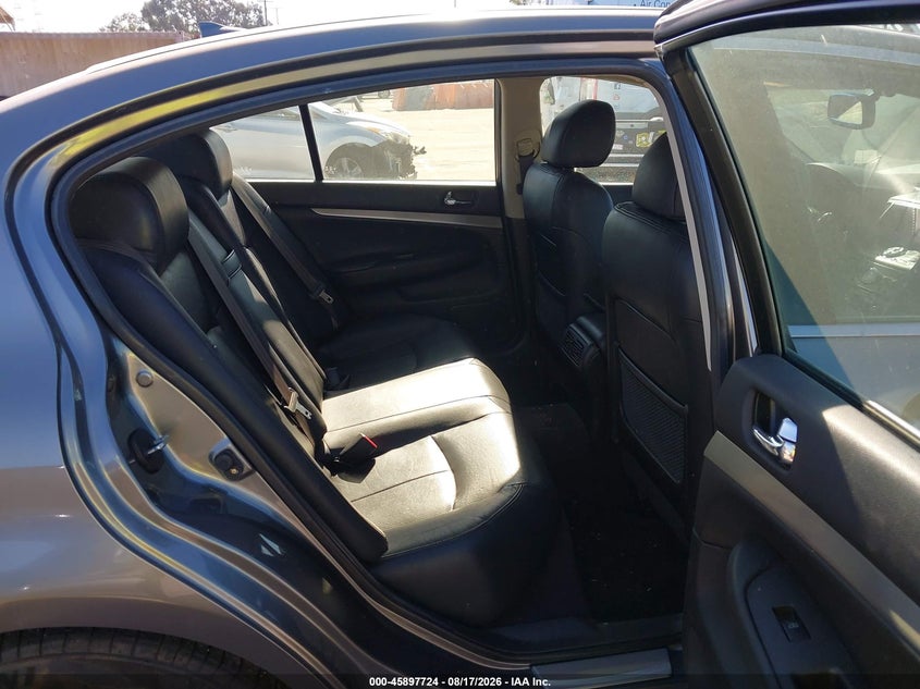 2013 Infiniti G VIN JN1CV6AP6DM726234 IAAI salvage auction — FRONT & REAR, Salvage (California), sold $1,400 on 2026-08-26 (photo 8)