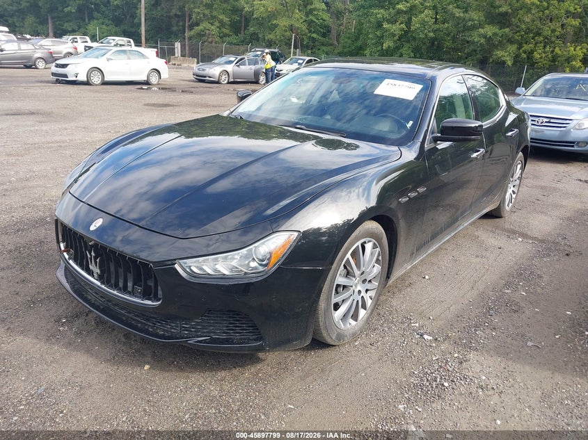 2014 Maserati Ghibli VIN ZAM57RTA6E1083876 IAAI salvage auction — FRONT END, Salvage Title, sold $1,300 on 2026-08-19 (photo 2)