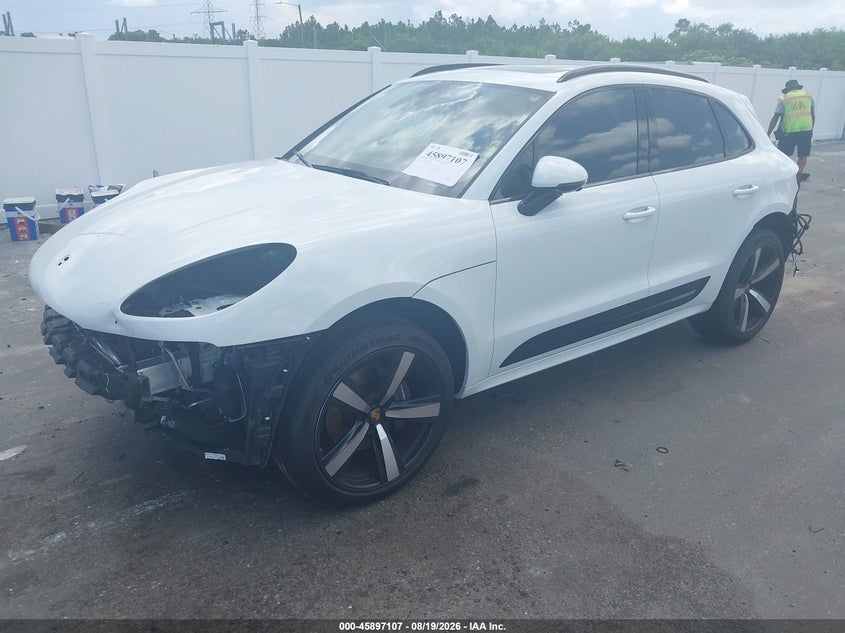 2023 Porsche Macan VIN WP1AA2A52PLB16508 IAAI salvage auction — FRONT & REAR, Wait Title, sold $22,600 on 2026-10-09 (photo 2)