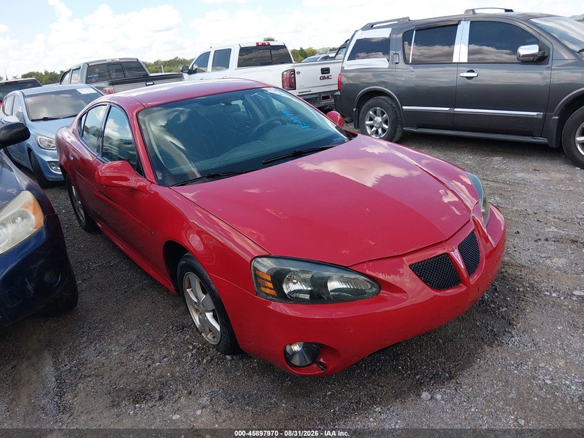 2008 Pontiac Grand prix VIN 2G2WP552381176574 IAAI salvage auction — NORMAL WEAR, Clear (Tennessee), sold $375 on 2026-09-10 (photo 1)