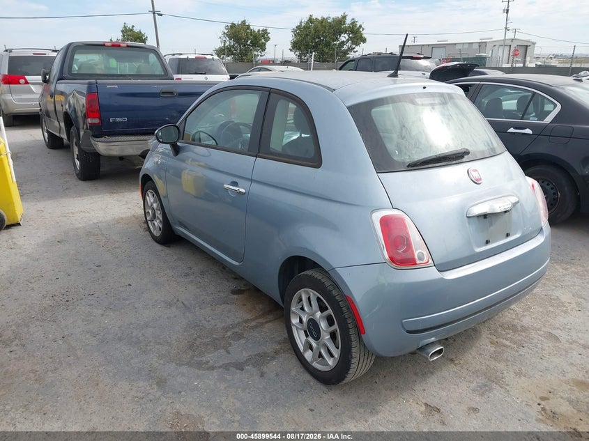 2013 Fiat 500 VIN 3C3CFFAR1DT689605 IAAI salvage auction — NORMAL WEAR, Clear - Dealer Only (California), sold $700 on 2026-09-09 (photo 3)