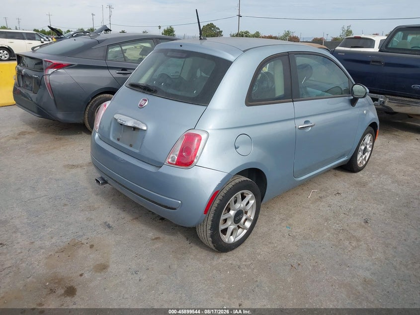 2013 Fiat 500 VIN 3C3CFFAR1DT689605 IAAI salvage auction — NORMAL WEAR, Clear - Dealer Only (California), sold $700 on 2026-09-09 (photo 4)
