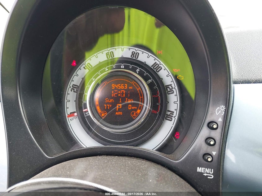 2013 Fiat 500 VIN 3C3CFFAR1DT689605 IAAI salvage auction — NORMAL WEAR, Clear - Dealer Only (California), sold $700 on 2026-09-09 (photo 7)