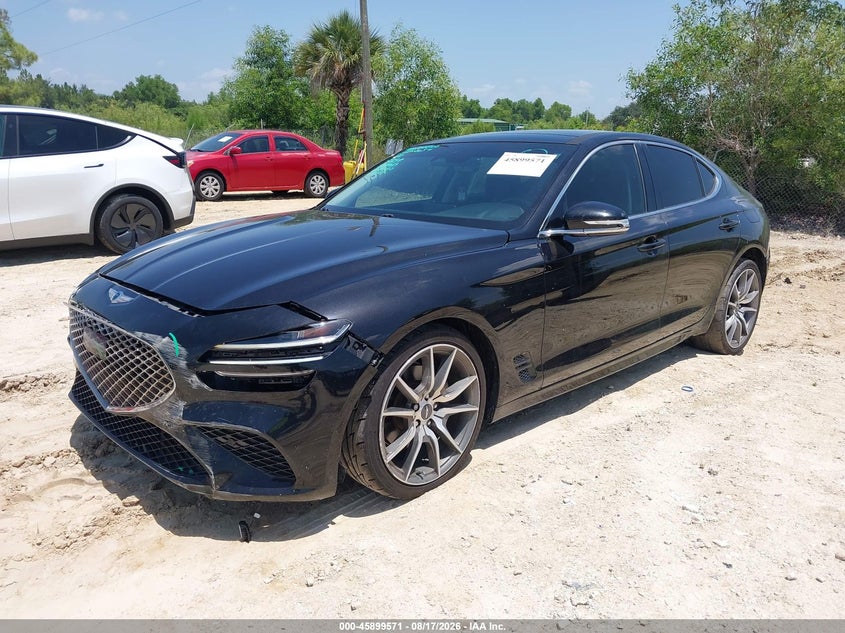 2022 Genesis G70 VIN KMTG34TA0NU098109 IAAI salvage auction — FRONT & REAR, Salvage Title, sold $6,300 on 2026-09-15 (photo 2)