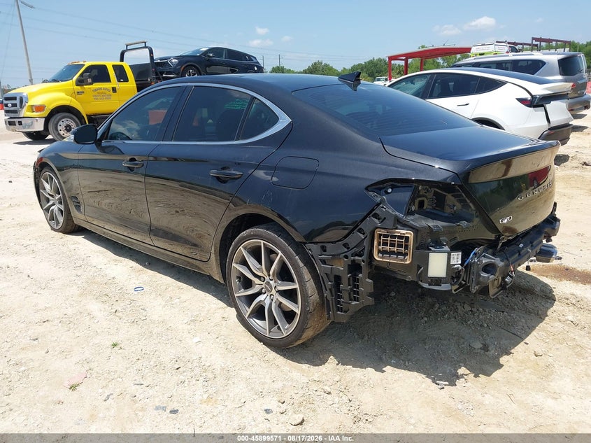 2022 Genesis G70 VIN KMTG34TA0NU098109 IAAI salvage auction — FRONT & REAR, Salvage Title, sold $6,300 on 2026-09-15 (photo 3)