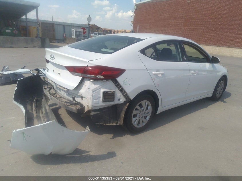 2018 Hyundai Elantra VIN 5NPD74LFXJH261189 IAAI salvage auction — Front & Rear, Other, sold $4,050 on 2021-11-03 (photo 4)