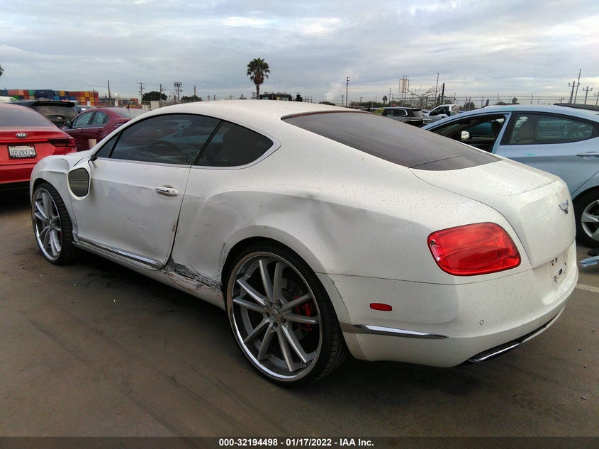 2012 Bentley Continental gt VIN SCBFR7ZAXCC071524 COPART salvage auction — Left Side, Salvage Title, sold $43,025 on 2022-04-04 (photo 3)