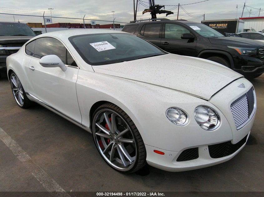 2012 Bentley Continental gt VIN SCBFR7ZAXCC071524 COPART salvage auction — Left Side, Salvage Title, sold $43,025 on 2022-04-04 (photo 1)