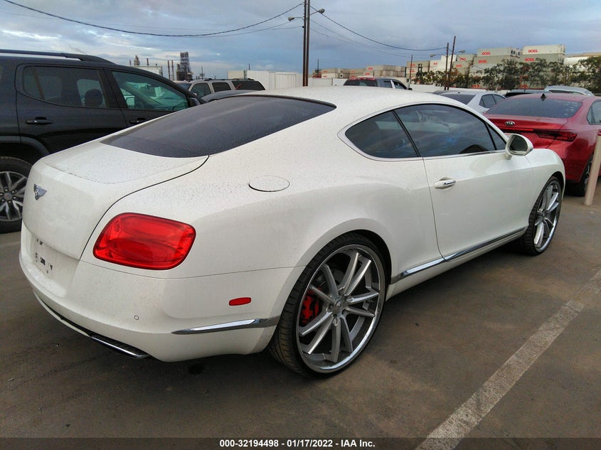 2012 Bentley Continental gt VIN SCBFR7ZAXCC071524 COPART salvage auction — Left Side, Salvage Title, sold $43,025 on 2022-04-04 (photo 4)
