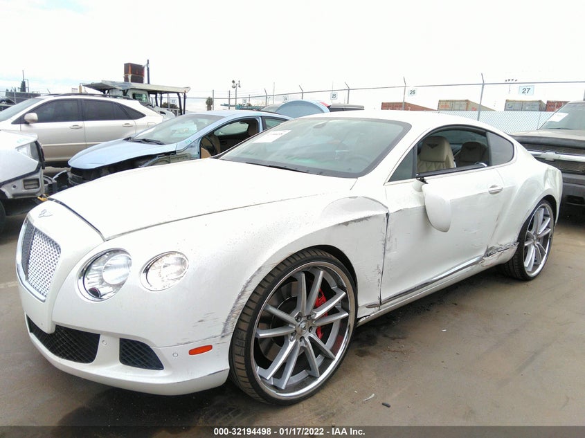 2012 Bentley Continental gt VIN SCBFR7ZAXCC071524 COPART salvage auction — Left Side, Salvage Title, sold $43,025 on 2022-04-04 (photo 6)