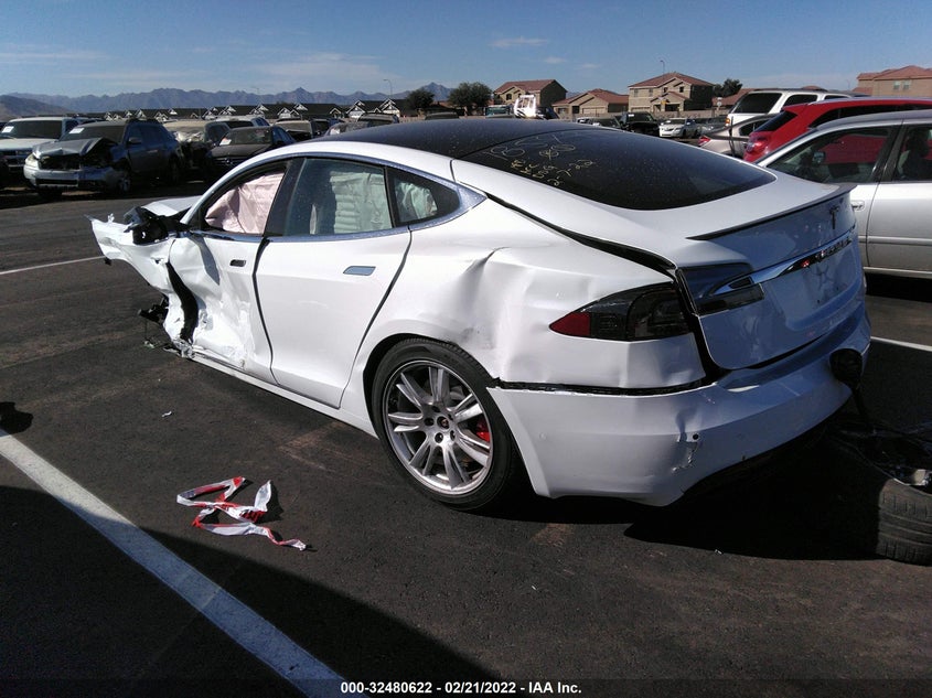2021 Tesla Model s VIN 5YJSA1E47MF427870 COPART salvage auction — Front & Rear, Salvage Title, sold $23,275 on 2022-06-13 (photo 3)