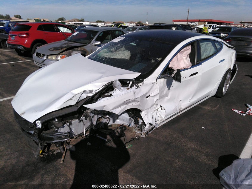 2021 Tesla Model s VIN 5YJSA1E47MF427870 COPART salvage auction — Front & Rear, Salvage Title, sold $23,275 on 2022-06-13 (photo 6)
