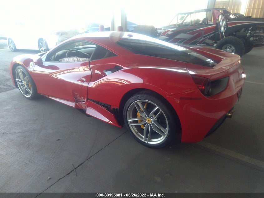 2016 Ferrari 488 GTB VIN ZFF79ALA5G0214993 COPART salvage auction — Left Front, Salvage Title, sold $113,200 on 2022-07-19 (photo 3)