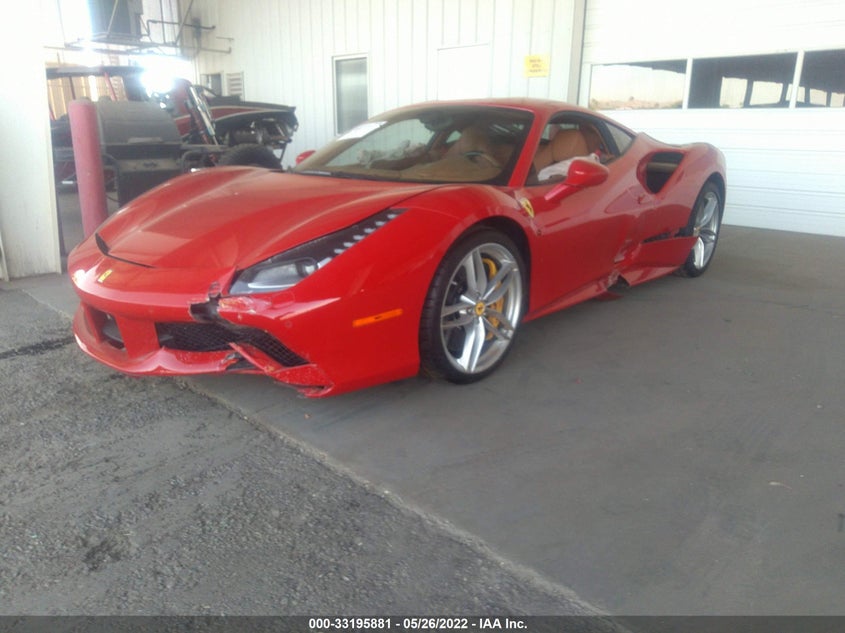 2016 Ferrari 488 GTB VIN ZFF79ALA5G0214993 COPART salvage auction — Left Front, Salvage Title, sold $113,200 on 2022-07-19 (photo 6)