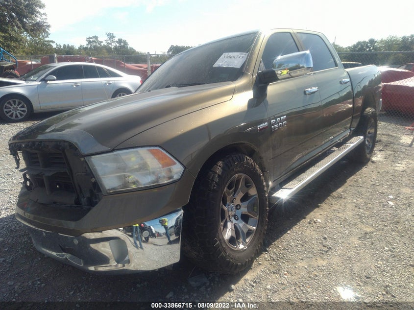 2015 RAM 1500 VIN 1C6RR6LT7FS570572 COPART salvage auction — Front End, Salvage Title, sold $2,625 on 2023-03-16 (photo 1)