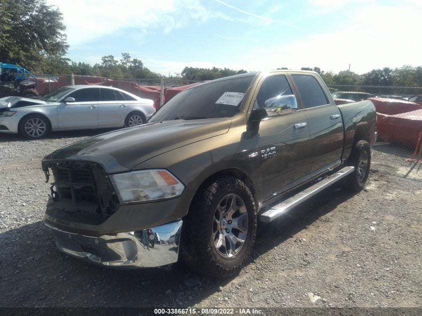 2015 RAM 1500 VIN 1C6RR6LT7FS570572 COPART salvage auction — Front End, Salvage Title, sold $2,625 on 2023-03-16 (photo 2)