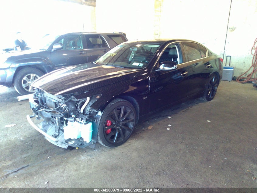 2017 Infiniti Q50 VIN JN1EV7AR1HM839739 IAAI salvage auction — Front End, Other, sold $5,000 on 2022-10-04 (photo 2)