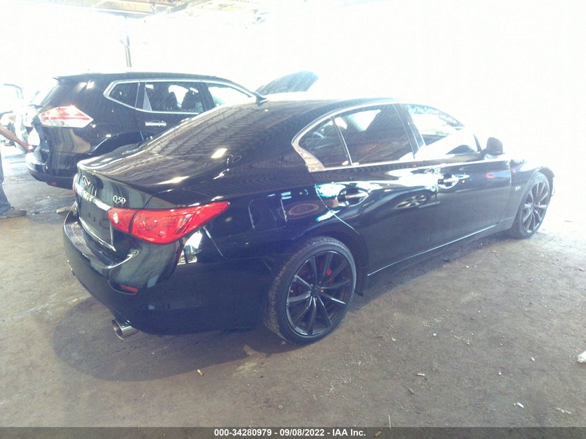 2017 Infiniti Q50 VIN JN1EV7AR1HM839739 IAAI salvage auction — Front End, Other, sold $5,000 on 2022-10-04 (photo 4)