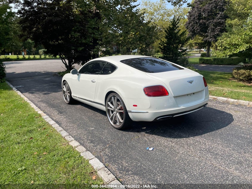 2012 Bentley Continental gt VIN SCBFR7ZAXCC071524 COPART salvage auction — Unknown, CLEAR (New York), sold $13,975 on 2022-10-11 (photo 3)