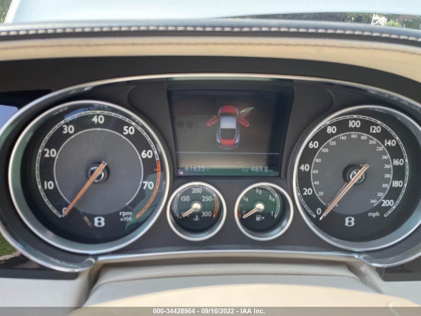 2012 Bentley Continental gt VIN SCBFR7ZAXCC071524 COPART salvage auction — Unknown, CLEAR (New York), sold $13,975 on 2022-10-11 (photo 7)