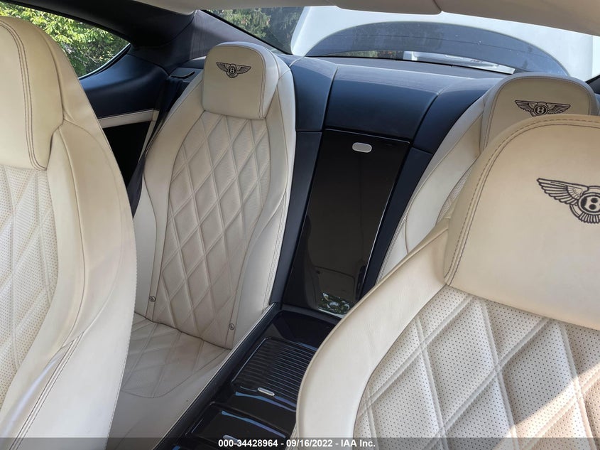 2012 Bentley Continental gt VIN SCBFR7ZAXCC071524 COPART salvage auction — Unknown, CLEAR (New York), sold $13,975 on 2022-10-11 (photo 8)