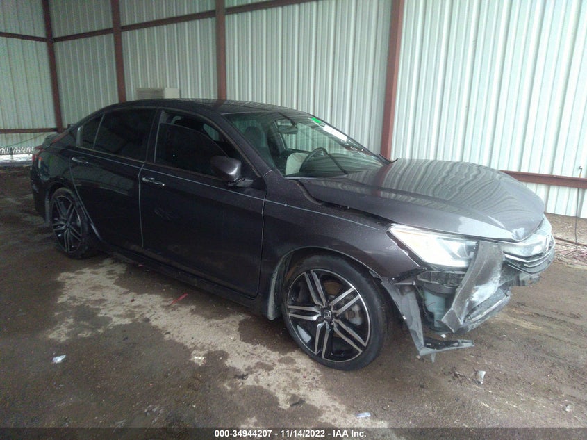2016 Honda Accord VIN 1HGCR2F56GA220203 IAAI salvage auction — Front End, Clean, sold $4,075 on 2023-01-17 (photo 1)