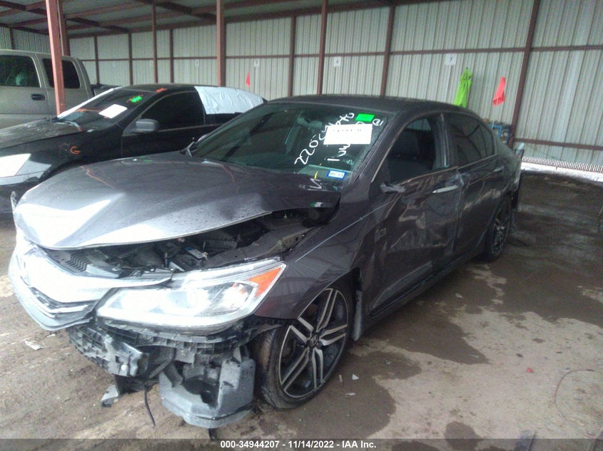 2016 Honda Accord VIN 1HGCR2F56GA220203 IAAI salvage auction — Front End, Clean, sold $4,075 on 2023-01-17 (photo 2)