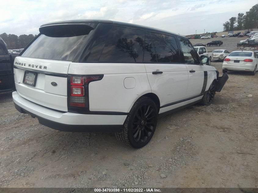 2015 Land rover RANGE ROVER VIN SALGS3TF0FA199881 COPART salvage auction — Left Front, Salvage Title, sold $17,375 on 2022-12-06 (photo 4)