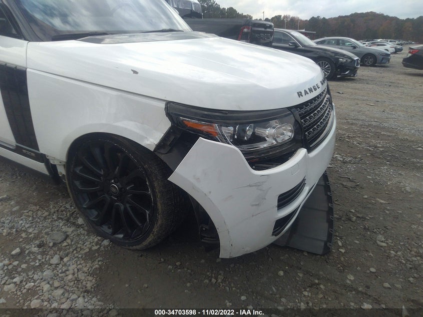 2015 Land rover RANGE ROVER VIN SALGS3TF0FA199881 COPART salvage auction — Left Front, Salvage Title, sold $17,375 on 2022-12-06 (photo 6)