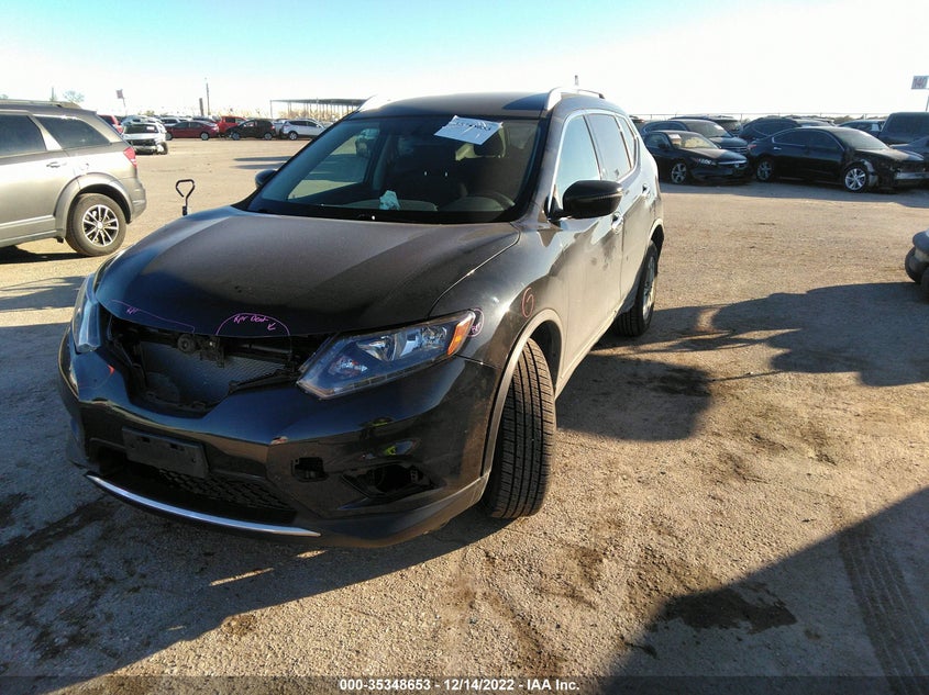 2016 Nissan Rogue VIN KNMAT2MT1GP669312 IAAI salvage auction — Front End, Salvage, sold $5,825 on 2023-01-17 (photo 2)