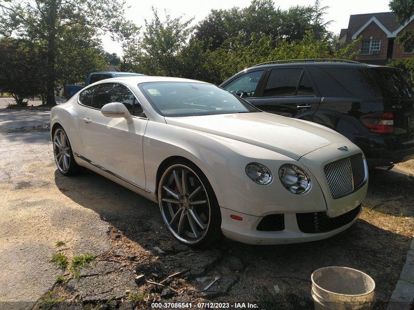2012 Bentley Continental gt VIN SCBFR7ZAXCC071524 COPART salvage auction — Unknown, Salvage Title, sold $15,475 on 2023-08-15 (photo 1)