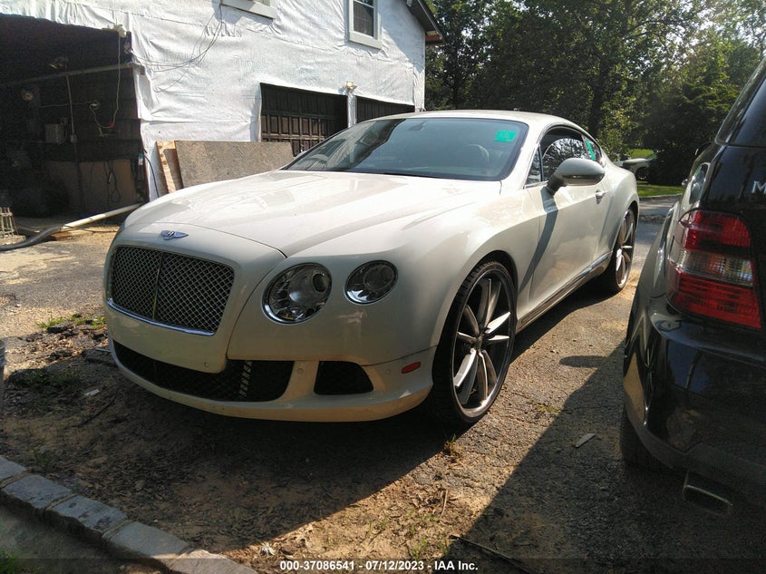 2012 Bentley Continental gt VIN SCBFR7ZAXCC071524 COPART salvage auction — Unknown, Salvage Title, sold $15,475 on 2023-08-15 (photo 2)