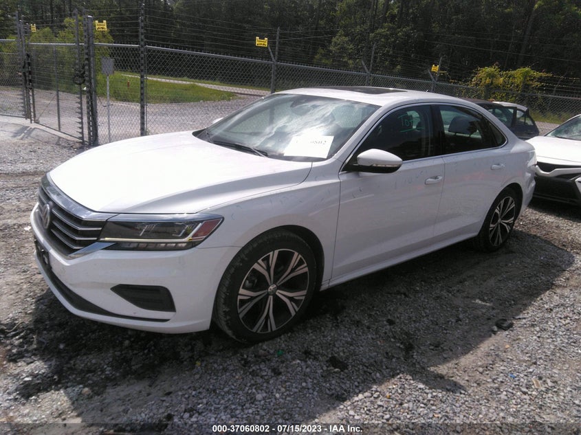 2021 VOLKSWAGEN PASSAT VIN 1VWSA7A30MC012738 COPART salvage auction — Unknown, CLEAR (Tennessee), sold $13,000 on 2023-07-26 (photo 2)