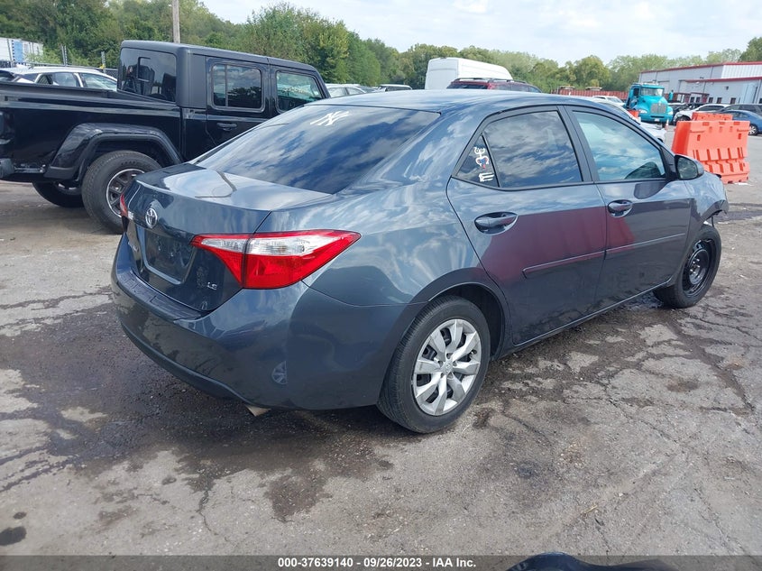 2015 TOYOTA COROLLA VIN 2T1BURHE0FC407851 COPART salvage auction — Front End, Salvage (Kansas), sold $3,975 on 2024-05-08 (photo 4)