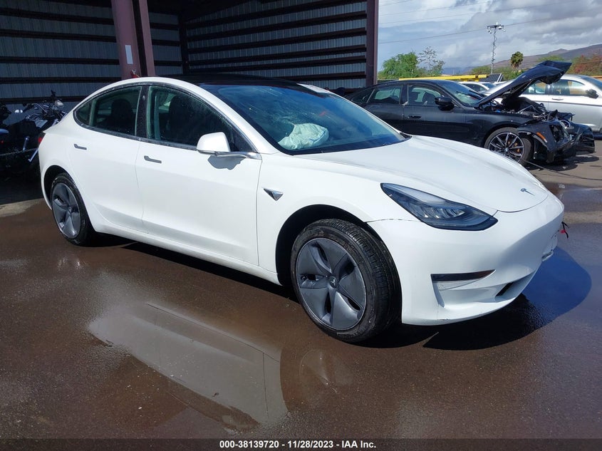 2020 Tesla Model 3 VIN 5YJ3E1EAXLF504650 IAAI salvage auction — Front End, Clean, sold $11,000 on 2024-01-30 (photo 1)